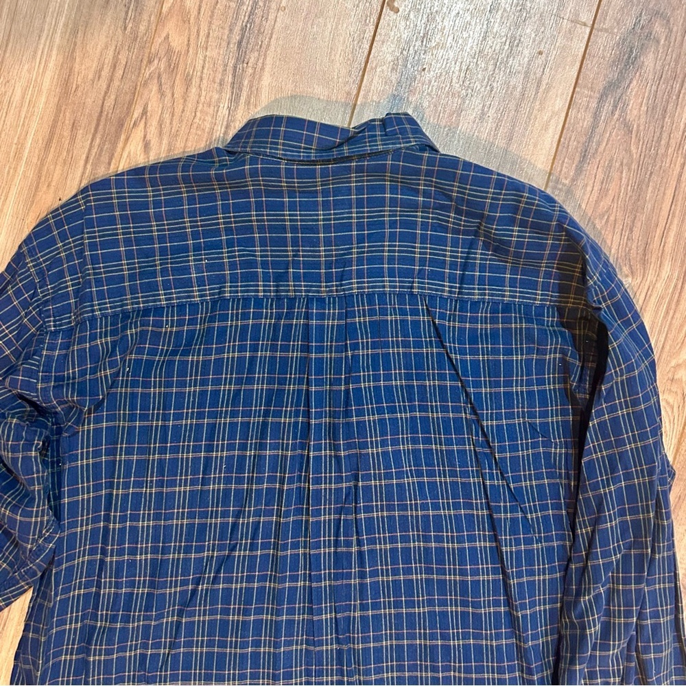 Patagonia Organic Cotton Plaid Button-Down Shirt Men’s XL Blue Long Sleeve - Picture 6 of 6